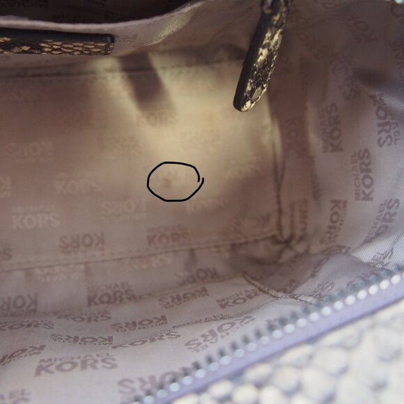 Michael Michael Kors Python Snake Embossed Leather Satchel/Crossbody w/Dustbag - Picture 4 of 16